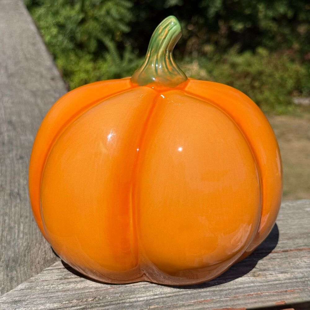 NEW Martha Stewart Orange LED Jack-o-lantern Halloween Pumpkin 7.5” - Picture 3 of 4
